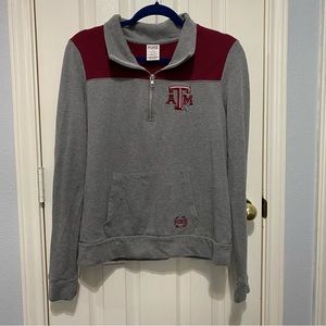 Texas A&M Victoria PINK Quarter Zip Sweatshirt